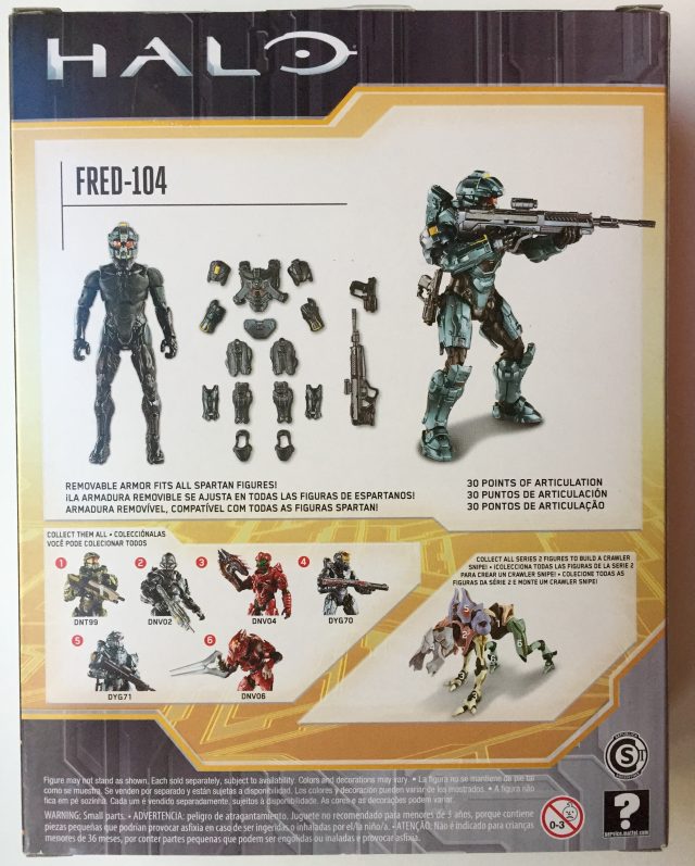 Box Back Halo 5 Spartan Fred Figure Mattel