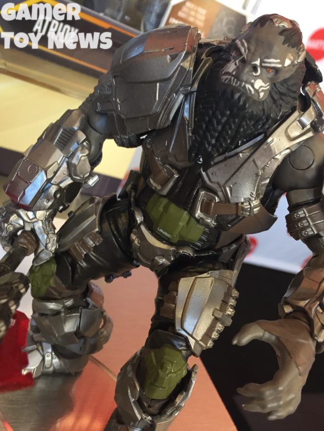 Close-Up of Mattel Halo Atriox Figure Toy Fair 2017