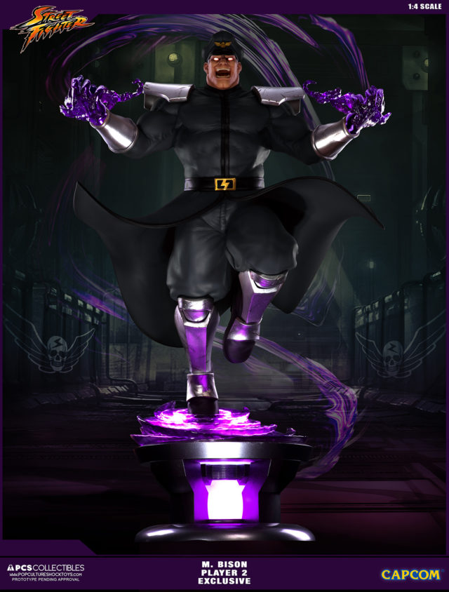 Black M. Bison Player 2 Statue Pop Culture Shock Toys Street Fighter Ultra