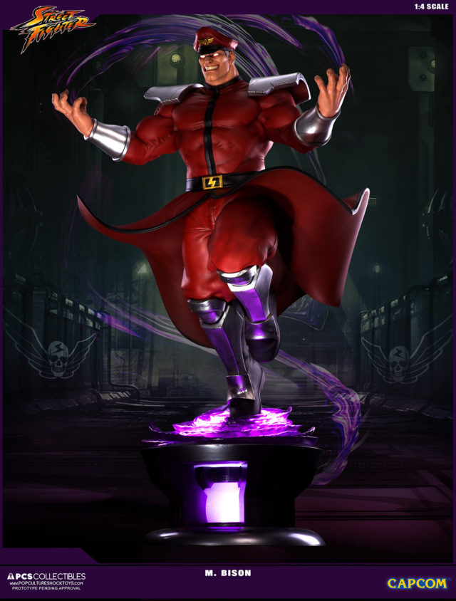 M. Bison Street Fighter Ultra Statue LED Light Up Eyes Base