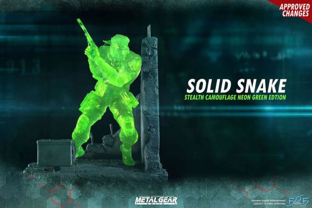 Solid Snake Neon Green Camouflage Version First 4 Figures Statue