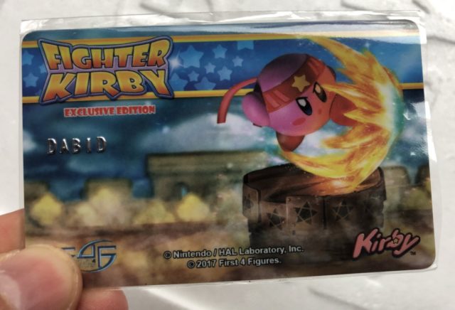 First 4 Figures Fighter Kirby EX Authenticity Card