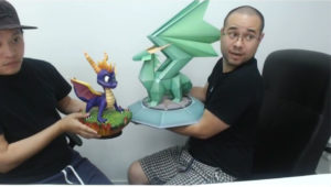 Spyro and Crystal Dragon Size Comparison Statues