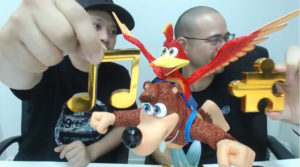 Exclusive Banjo Kazooie Statue with Metal Jiggy and Music Notes