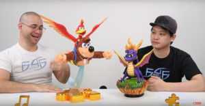 Scale Comparison of First 4 Figures Banjo-Kazooie and Spyro Statues
