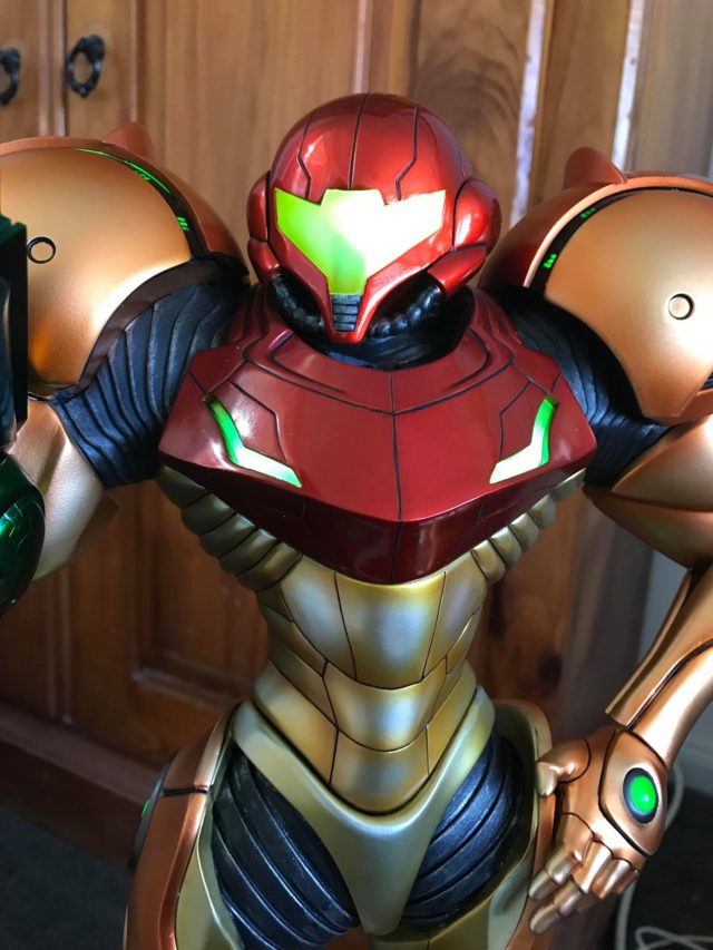 Close-Up of First4Figures Varia Suit Samus Statue