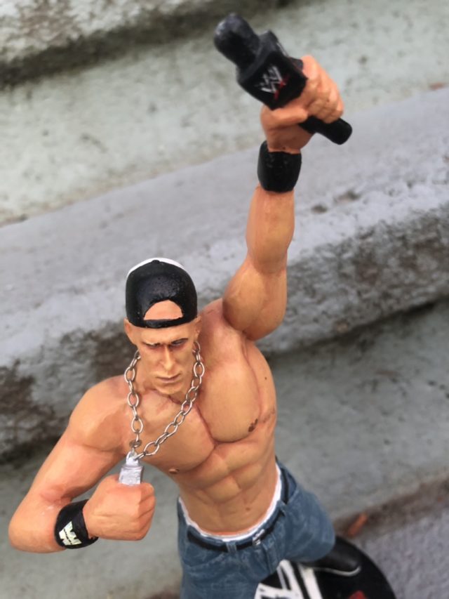 John Cena Statue Holding Chain and Microphone Word Life