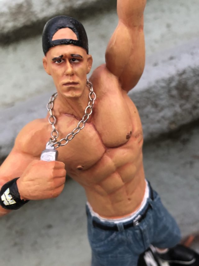 Close-Up of John Cena WWE First 4 Figures Statue